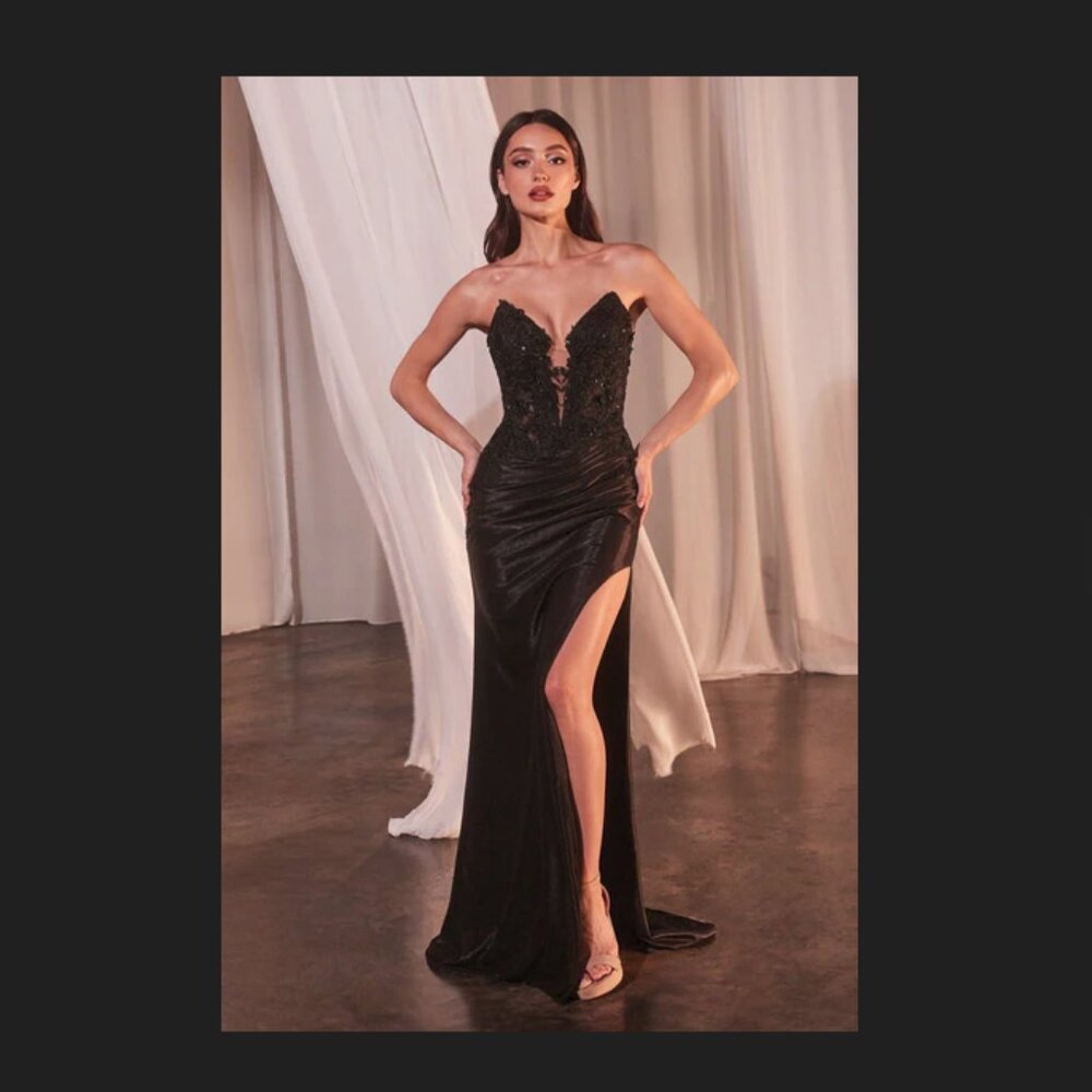 Ladivine Cinderella Divine CDS465 Strapless Floral Corset Dress